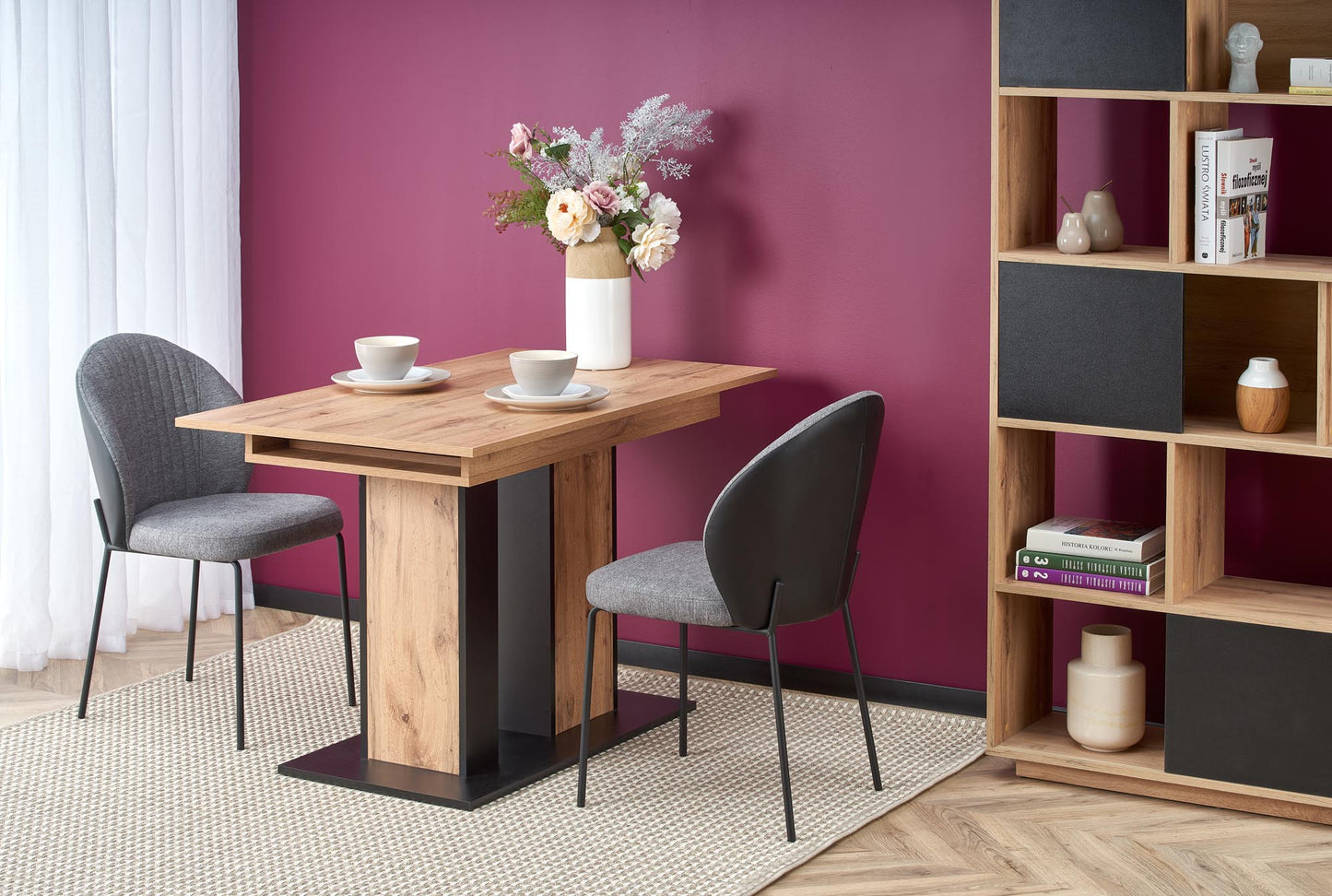 DOLOMIT asztal votan tölgy/fekete