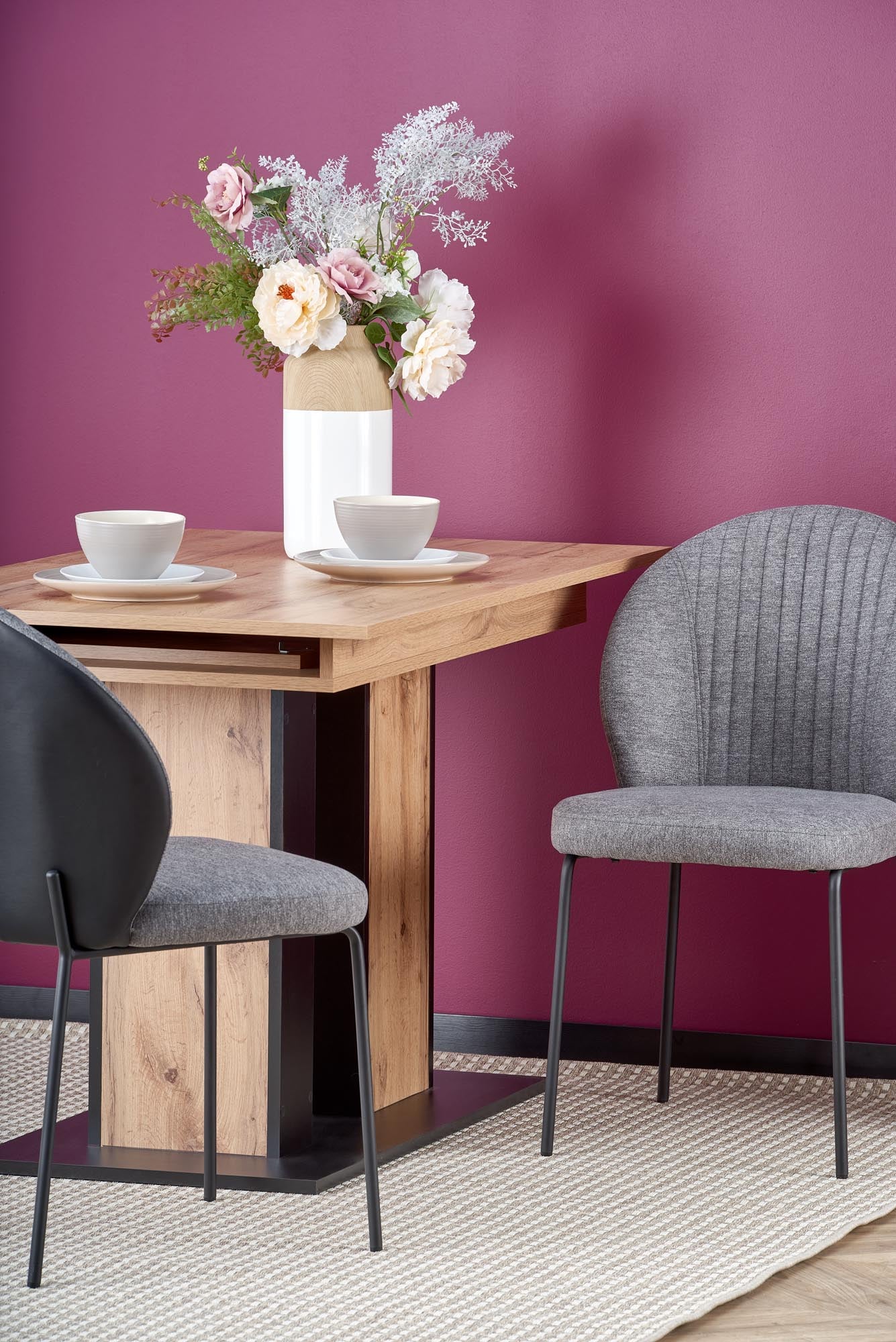 DOLOMIT asztal votan tölgy/fekete