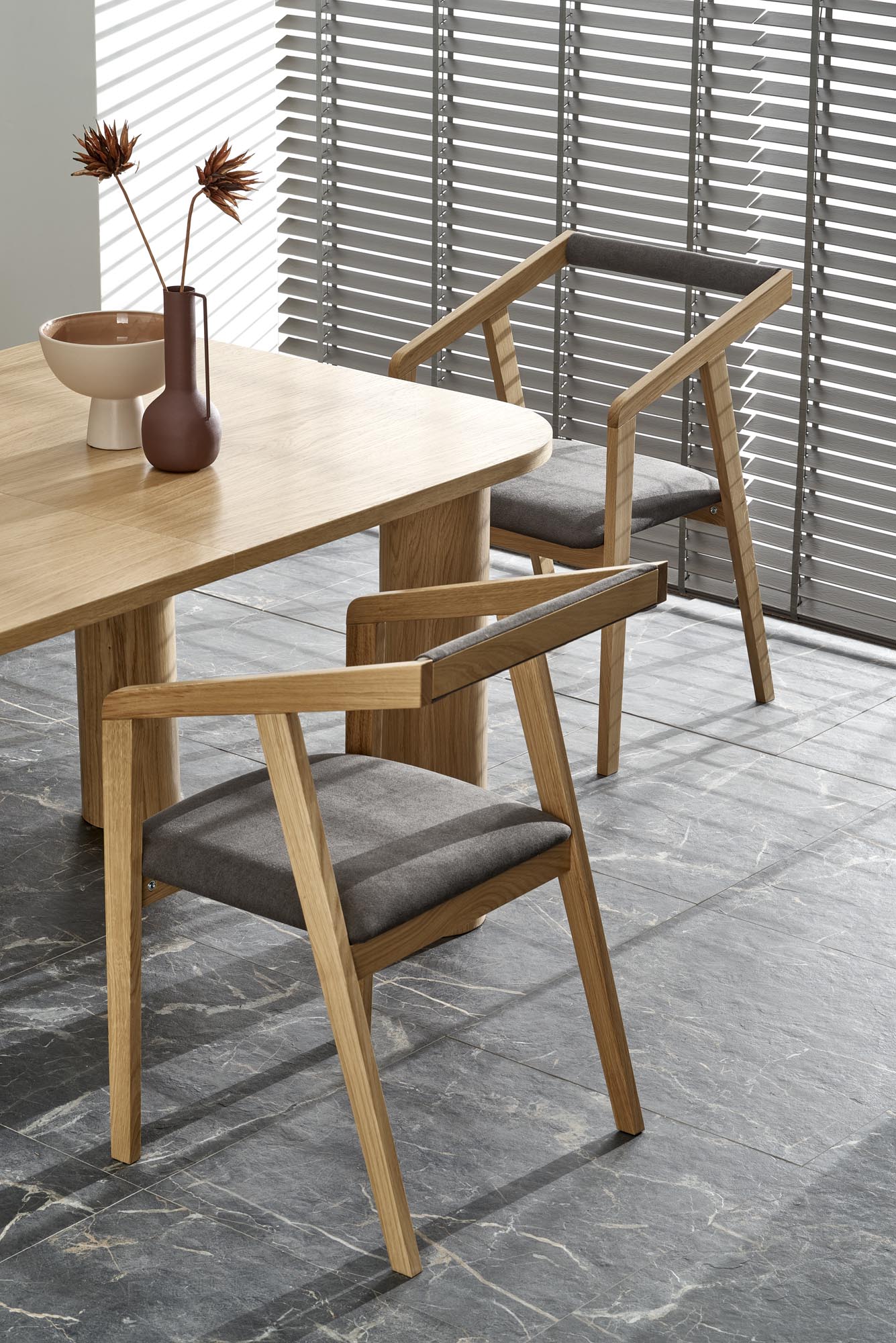 ELEFANTE RECTANGLE hosszabbító asztal, natúr tölgyfa