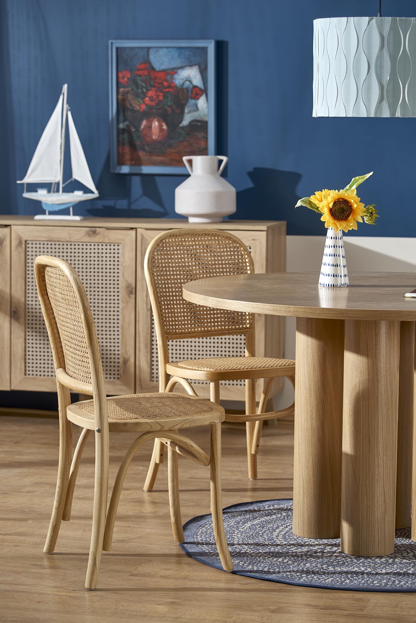 ELEFANTE KÖRÖS asztal, natúr tölgyfa