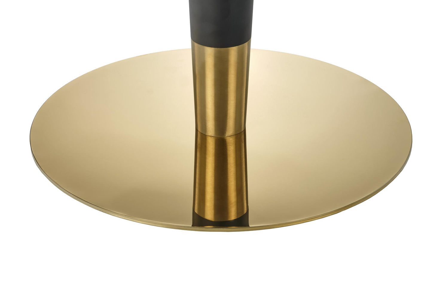 MORATA kerek asztal, fehér márvány / fekete / arany