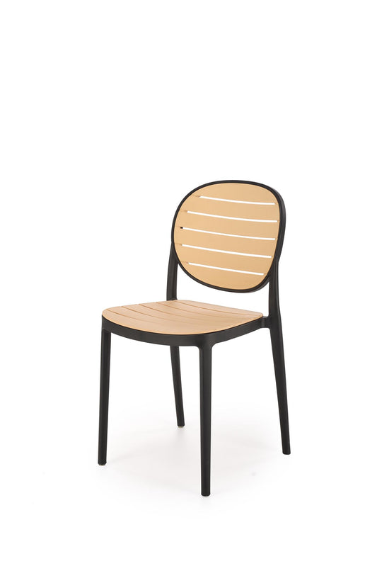 K529 szék, fekete / natúr