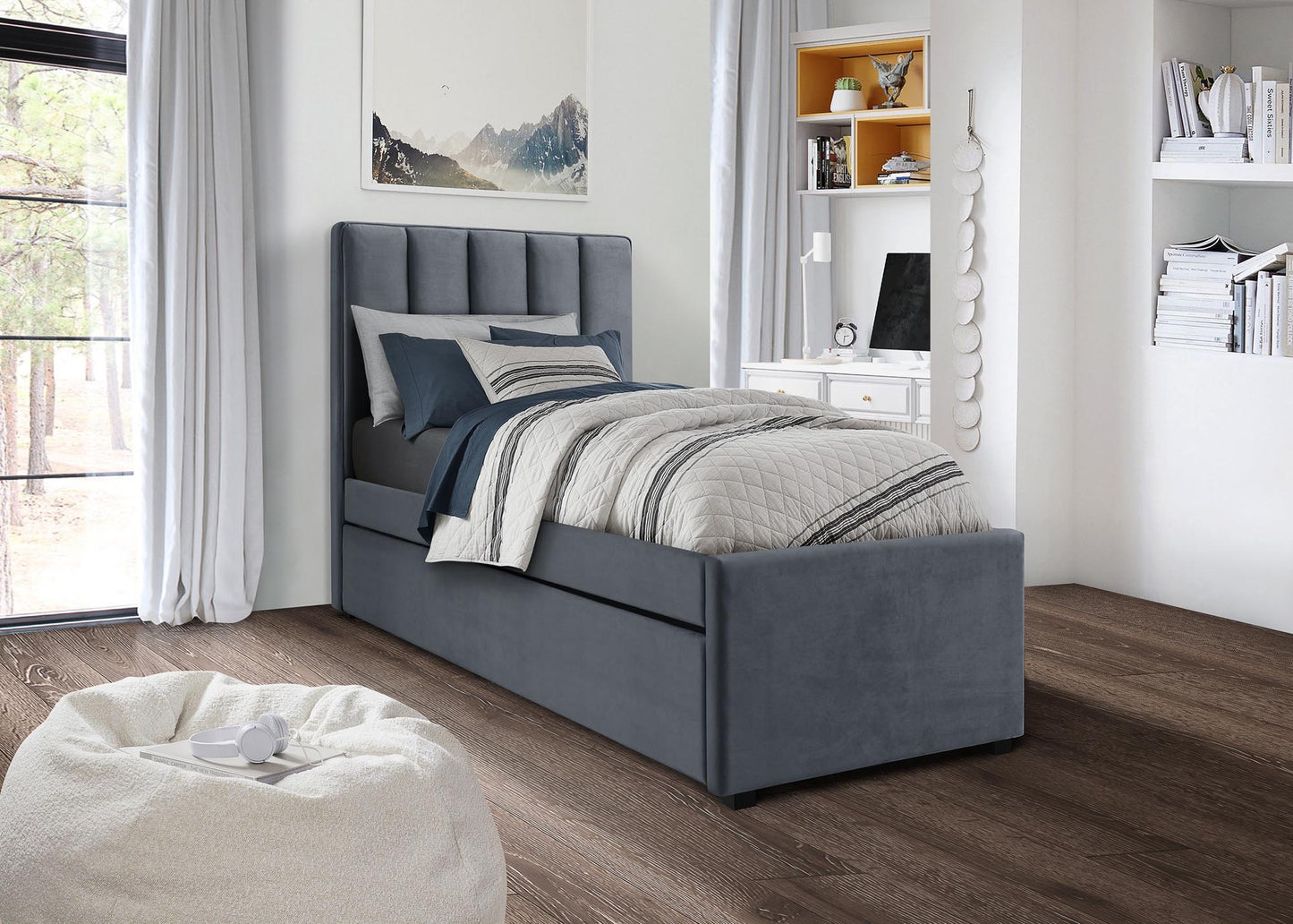 RUSSO 90 cm-es ágy szürke