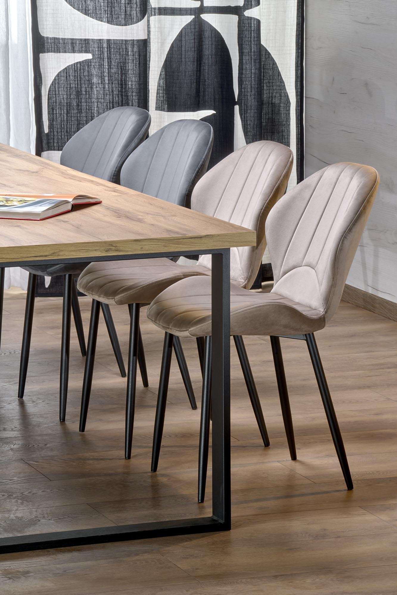 EDMONDO asztal wotan tölgy/ fekete