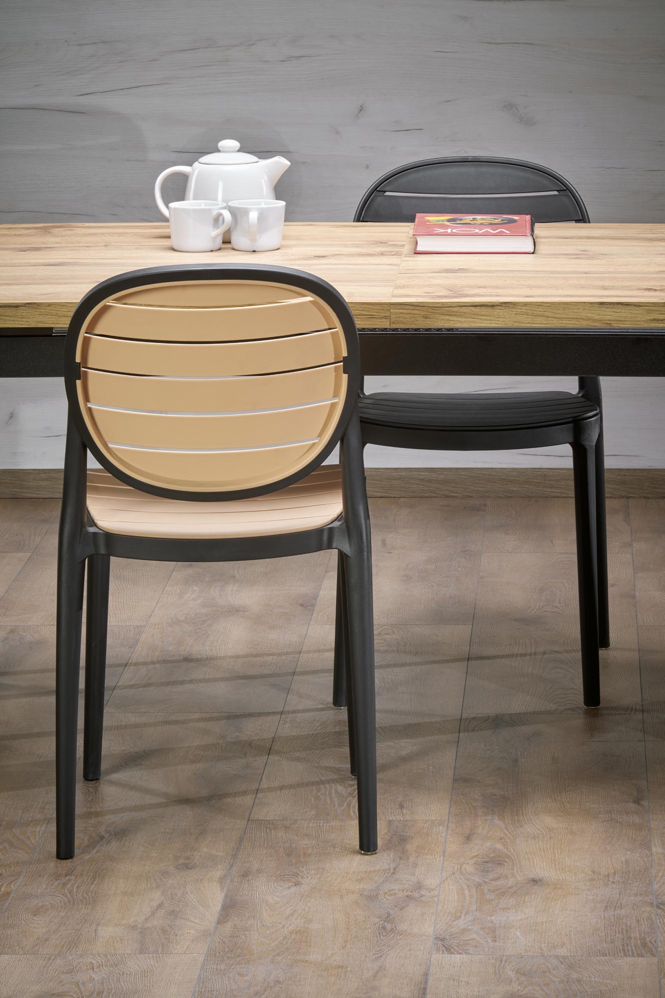 EDMONDO asztal wotan tölgy/ fekete