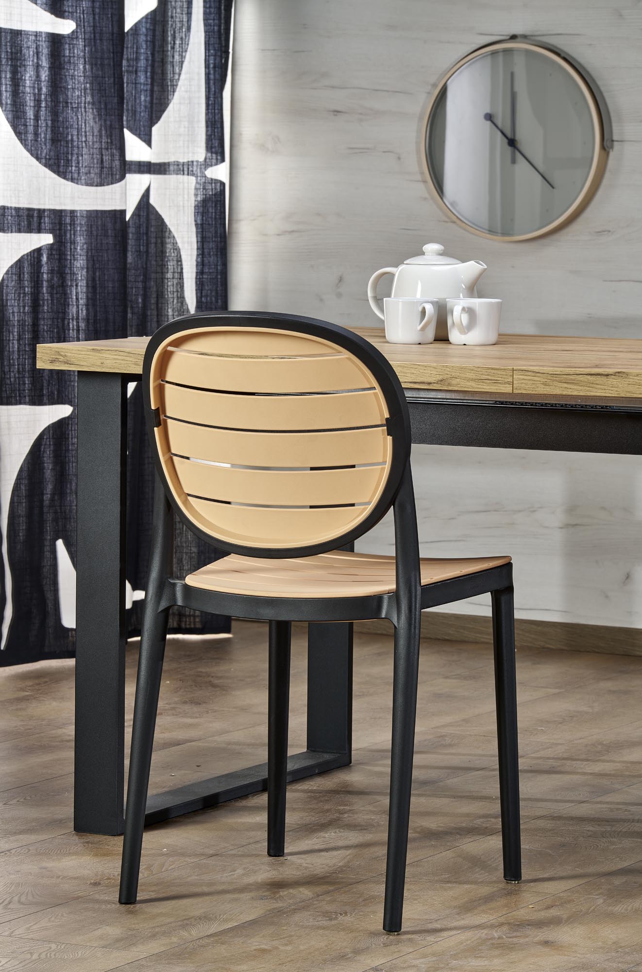 EDMONDO asztal wotan tölgy/ fekete