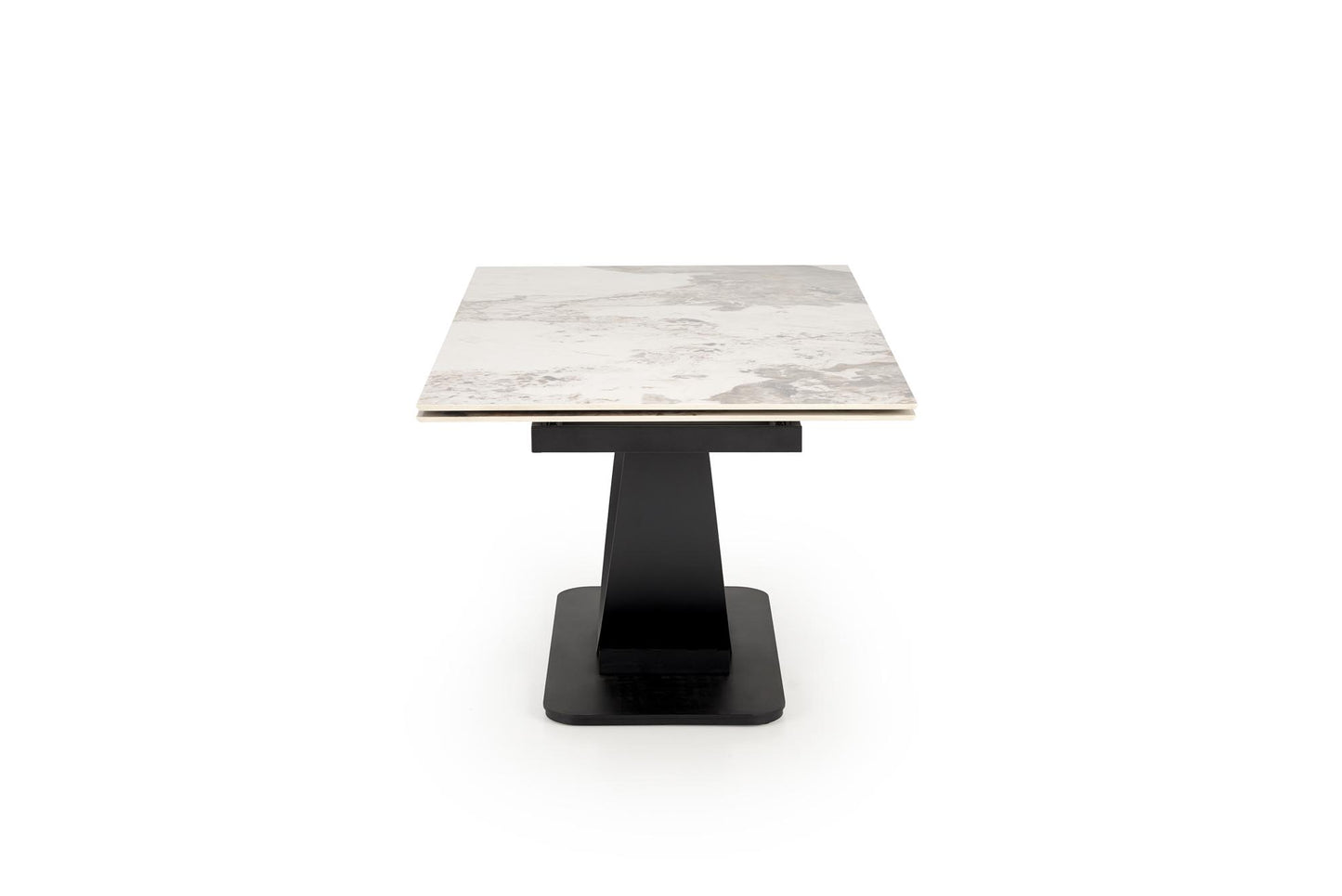 FERNANDO hosszabbító asztal, fehér márvány / fekete