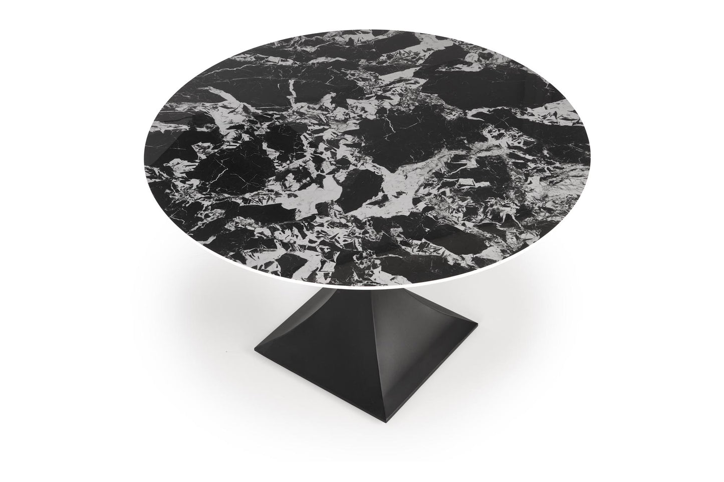 MANUEL kerek asztal, fekete márvány / fekete