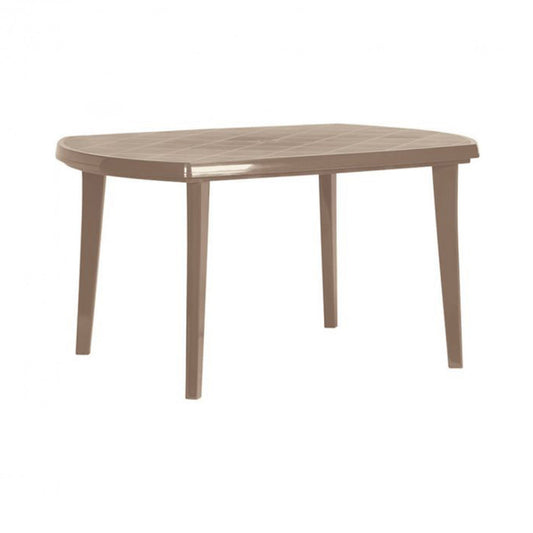 Elise műanyag kerti asztal cappuccino