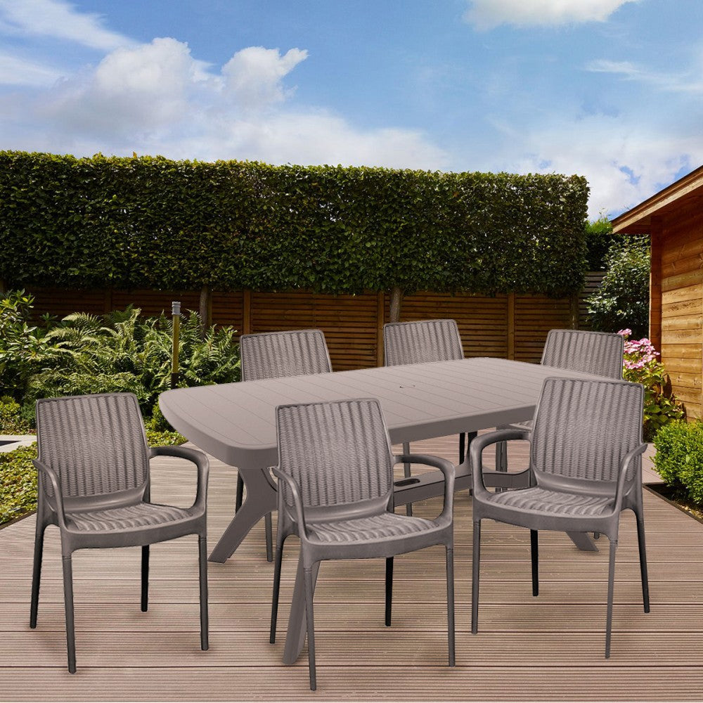 Balimore 6+1 kerti bútor garnitúra szett cappuccino