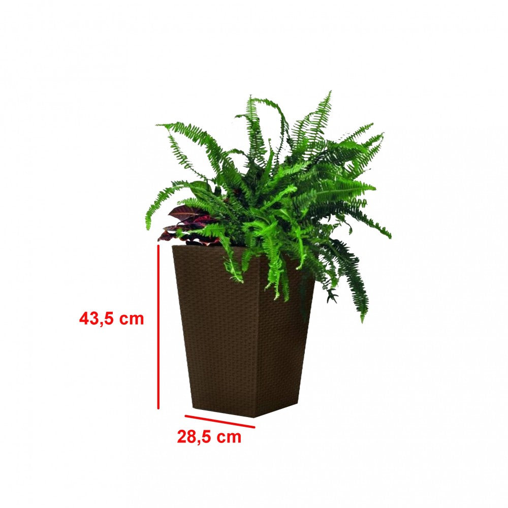 Rattan planter S virágtartó barna_1