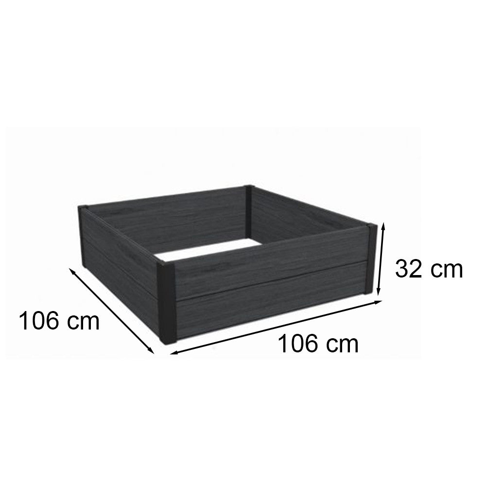 Maple szögletes virágágyás szürke_2