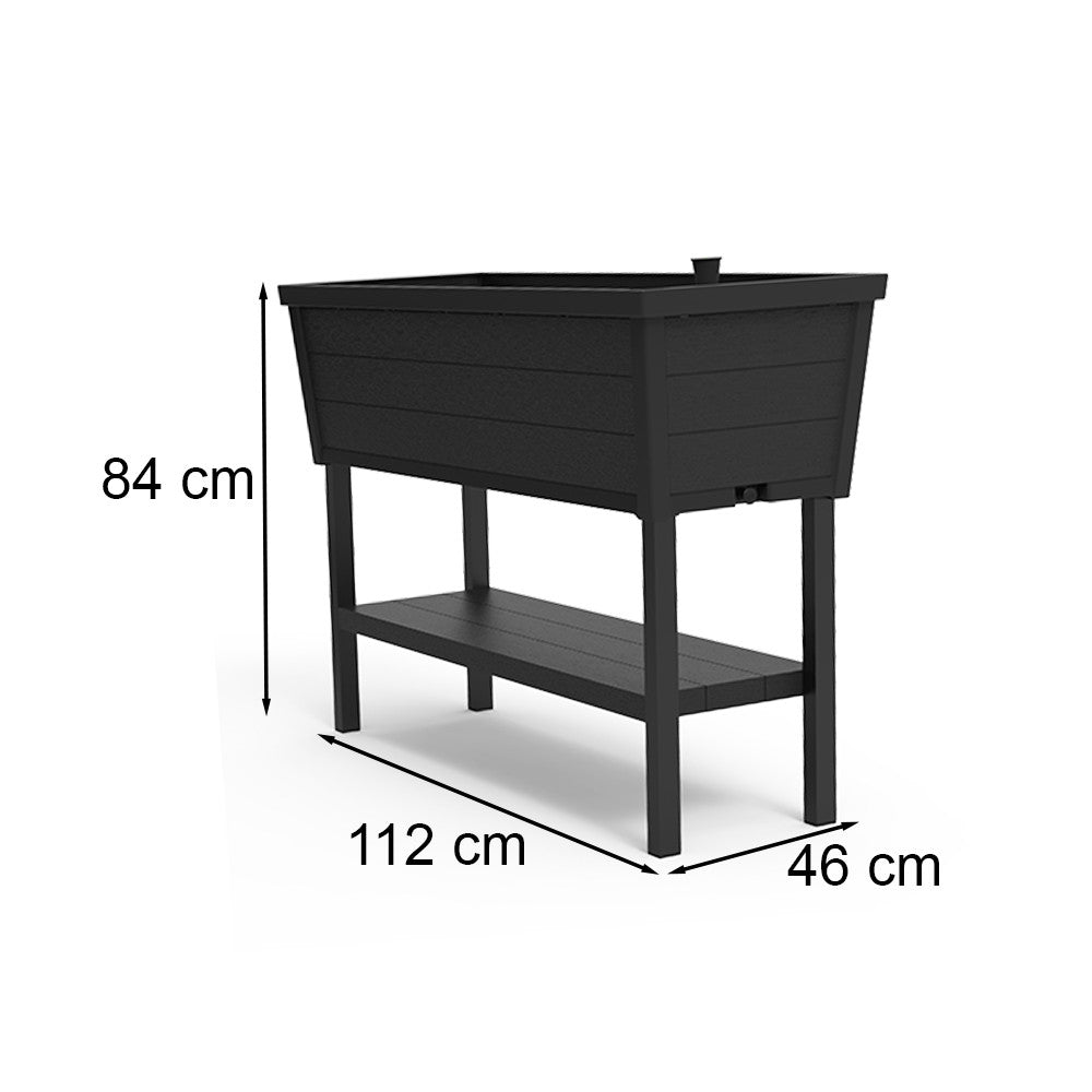 Alfresco garden bed műanyag virágláda grafit_2