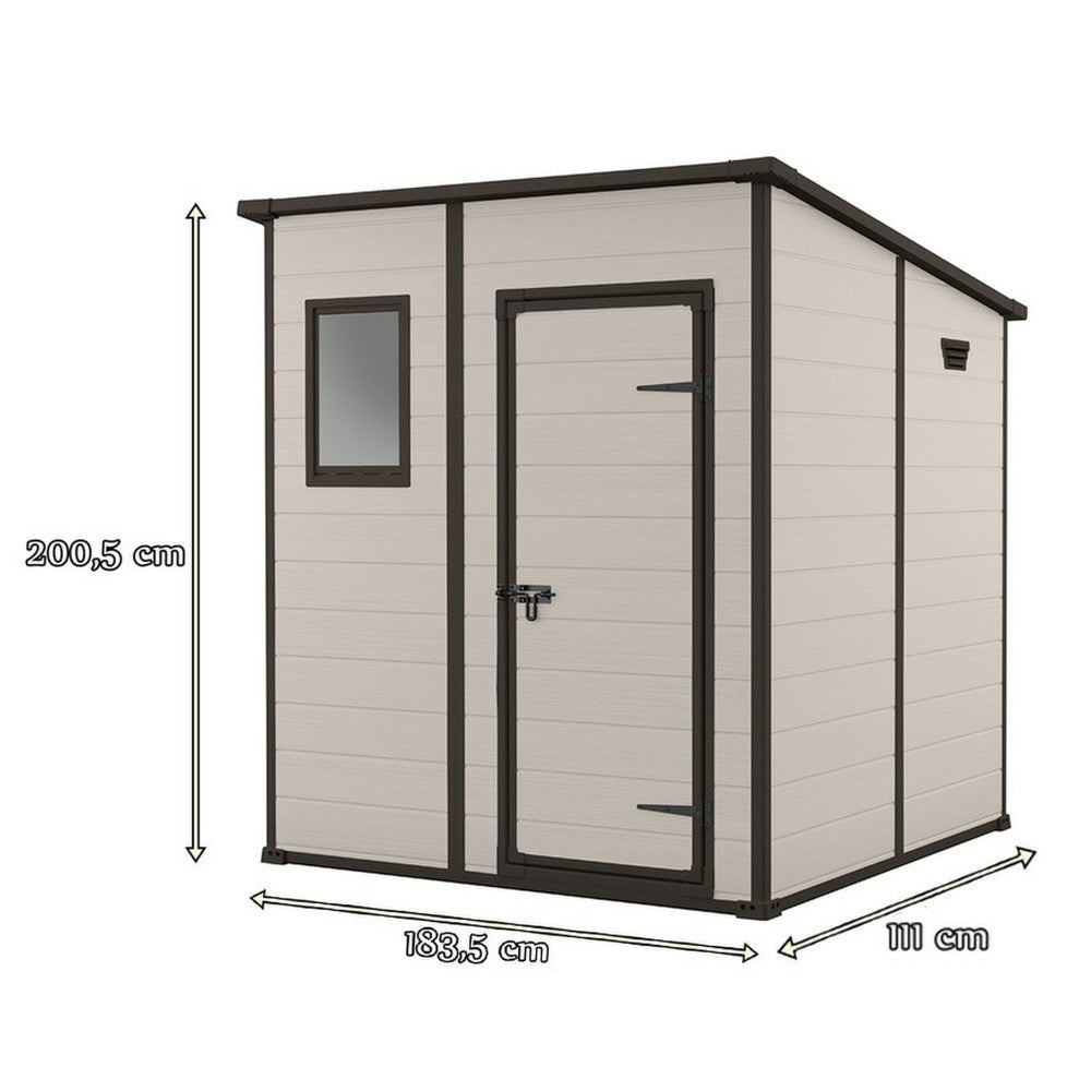 Manor 6x4 műanyag szerszámos ház beige