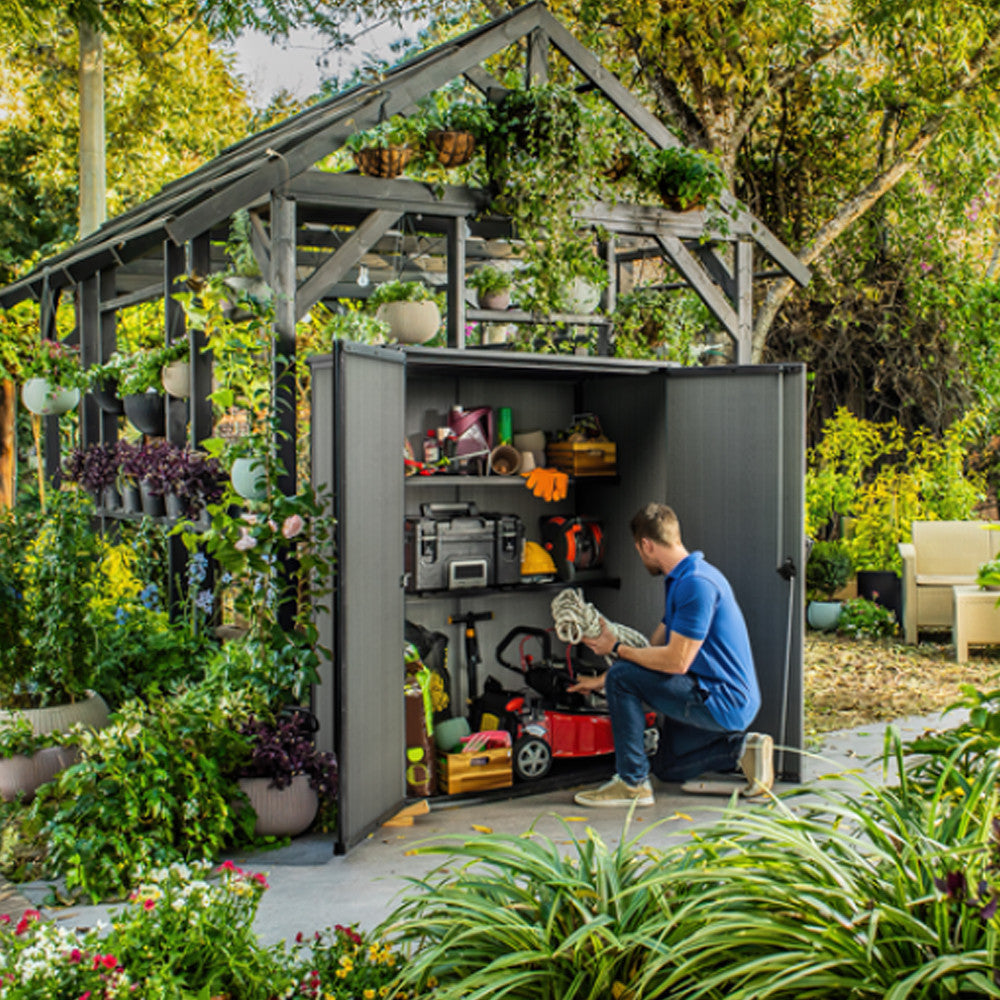 Cortina Alto műanyag kerti tároló szürke_3