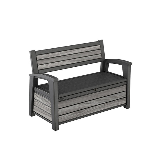 Decocoat műanyag kerti pad/tároló 227 L viharszürke