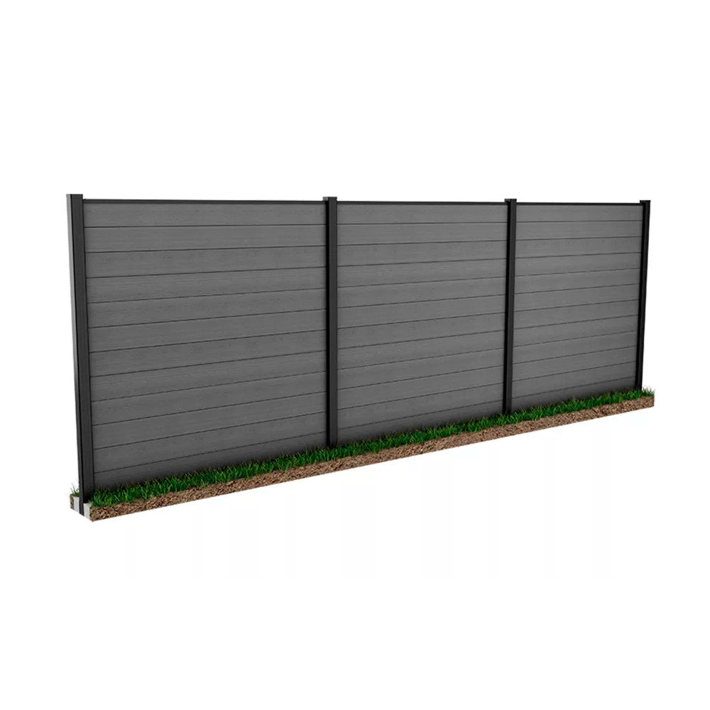 Fence evotech műanyag famintás kerítéspanel csomag szürke