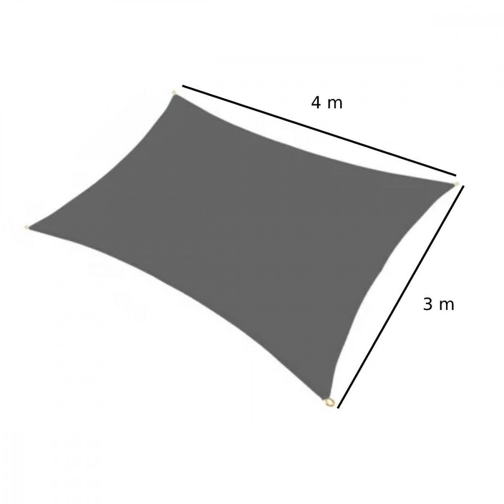 Sunflow napvitorla négyszög 3x4 m antracit