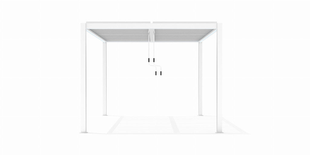 LUXE pergola 3x4m fehér LED világítással