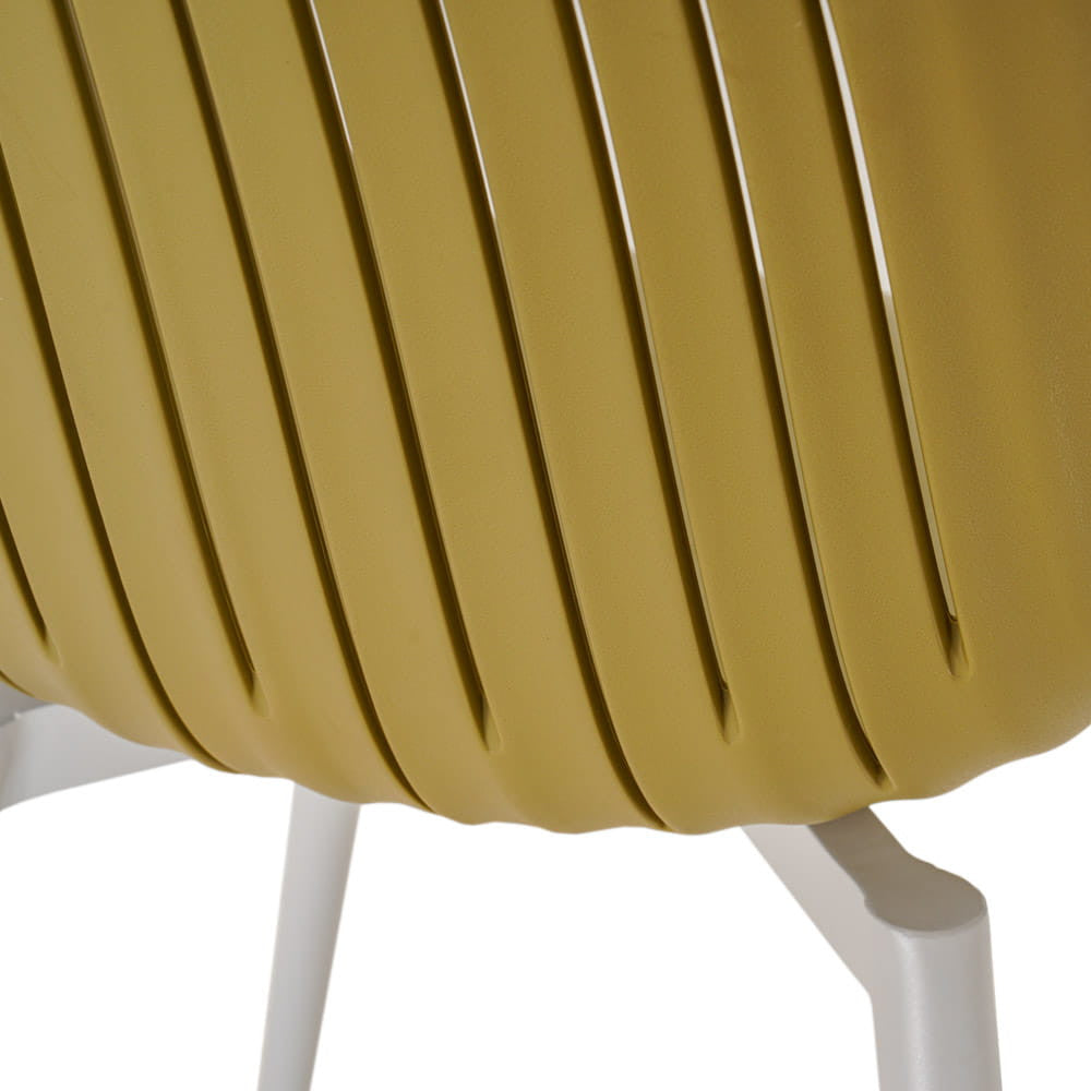 Ballena műanyag kerti szék fém lábbal, olívazöld