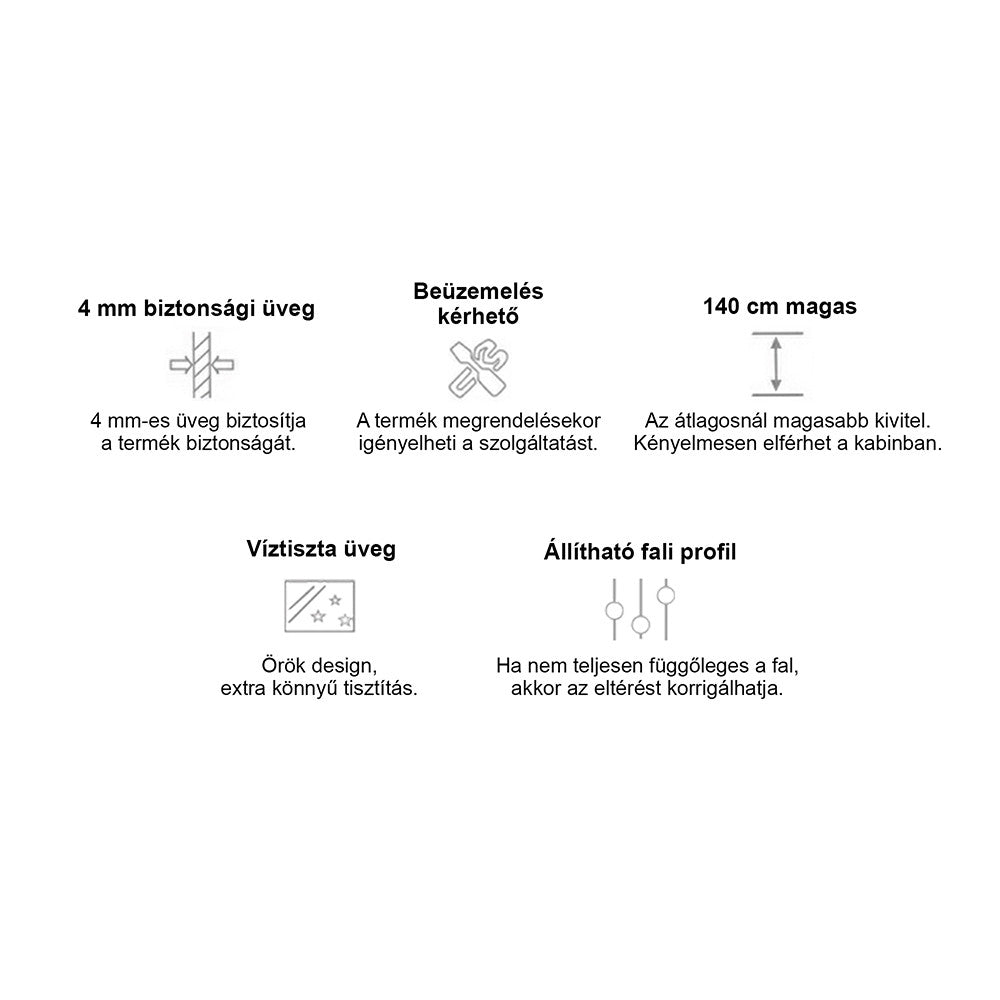 Tribeca 110x140 cm kádparaván króm