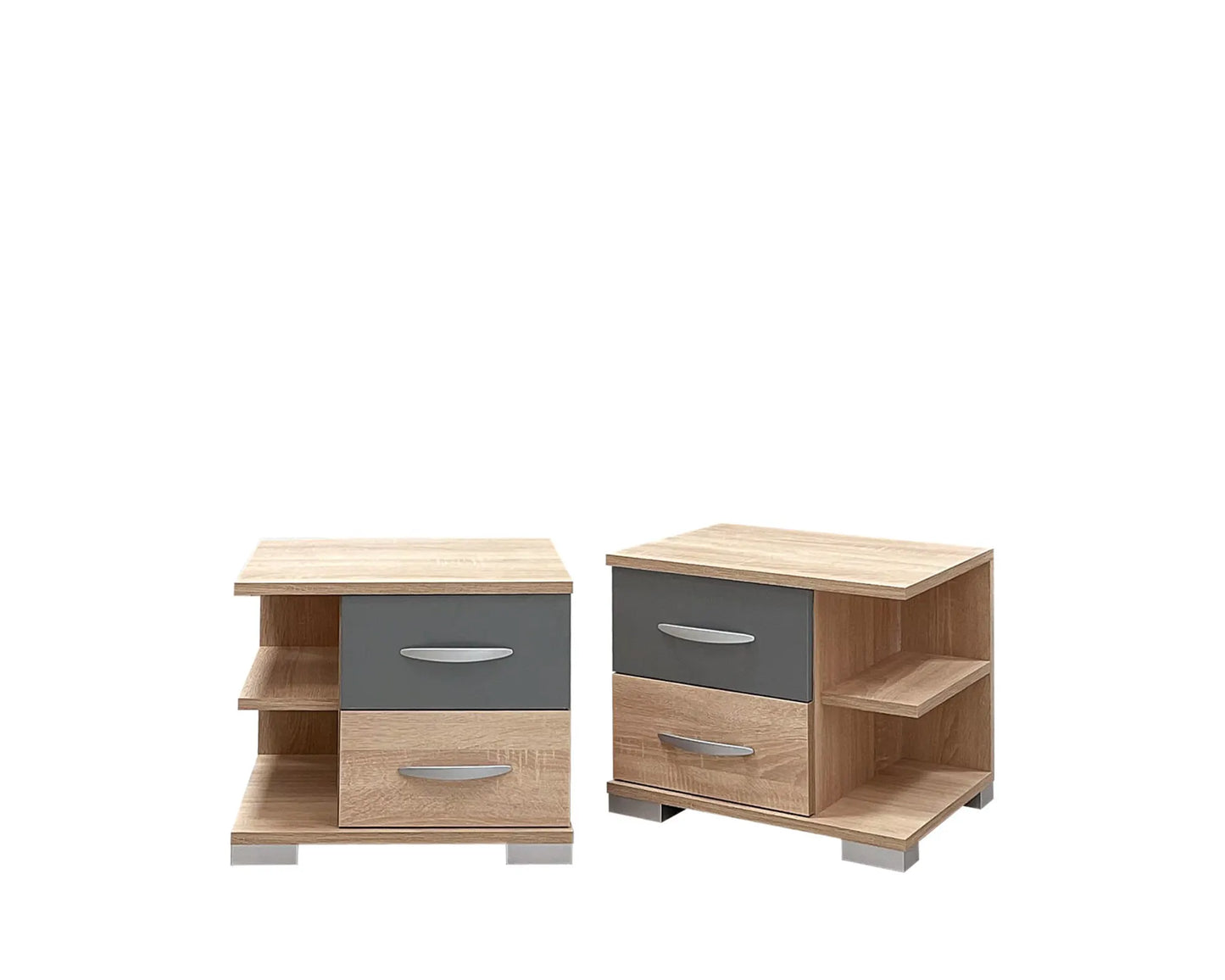 Andorra 2 fiókos polcos éjjeliszekrény