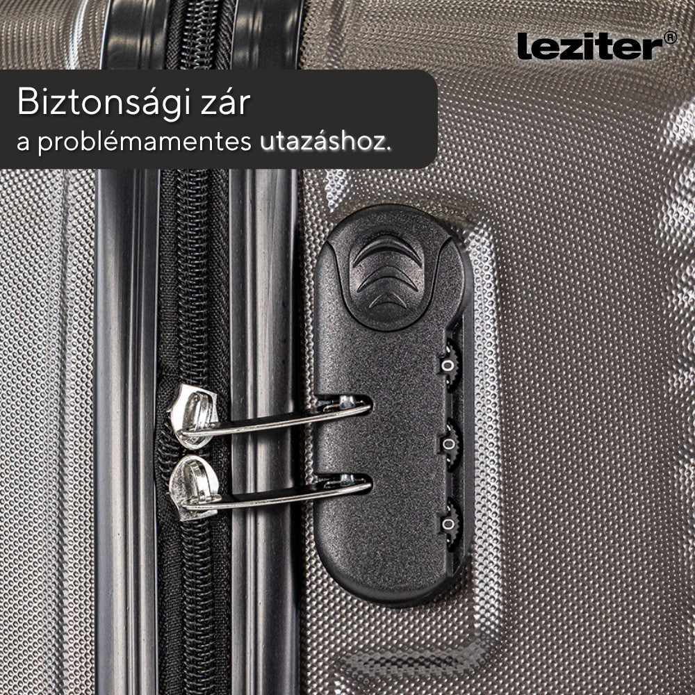 TraveLux Pro kabinbőrönd keményfedeles levehető kerékkel 50x40x20 cm szürke