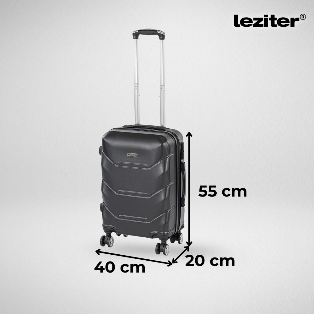 TraveLux Max kabinbőrönd keményfedeles levehető kerékkel 50x40x20 cm fekete