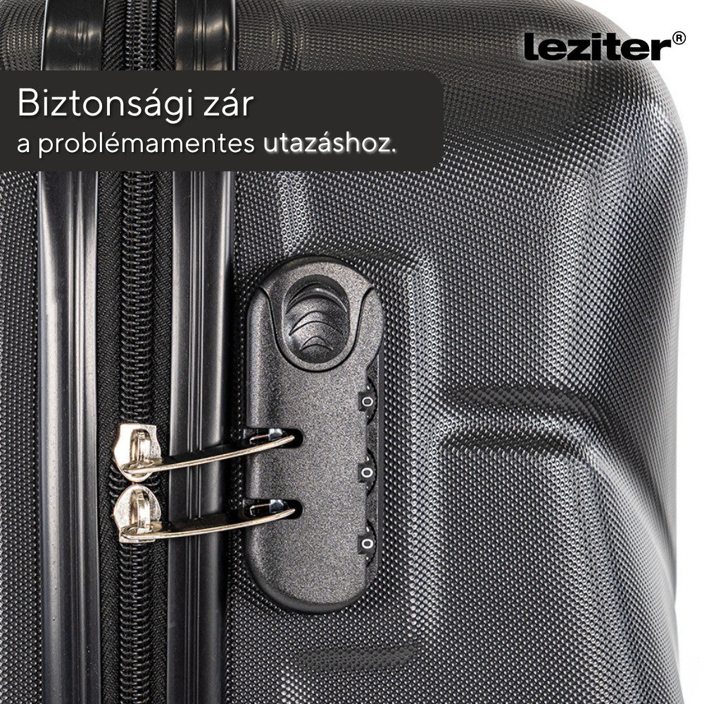 TraveLux Max kabinbőrönd keményfedeles levehető kerékkel 50x40x20 cm fekete