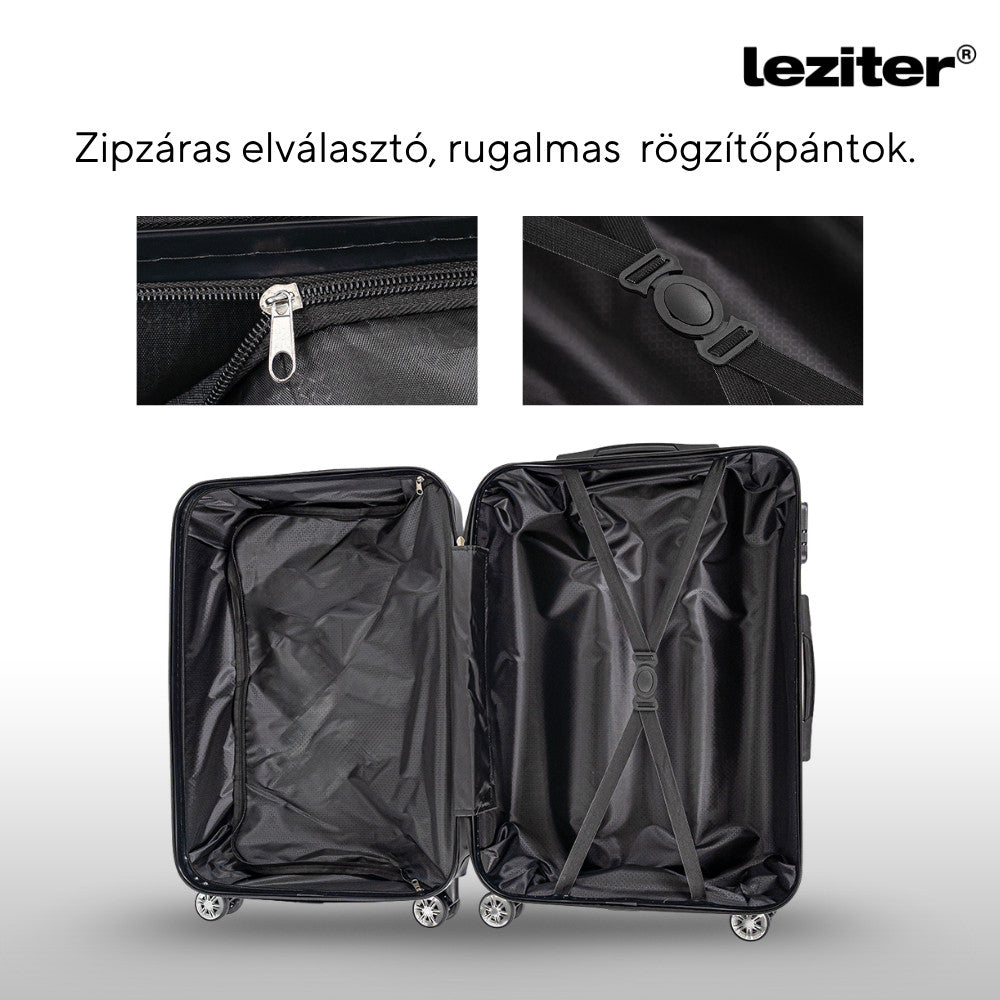 TraveLux Max közepes bőrönd keményfedeles 68x45x25 cm fekete