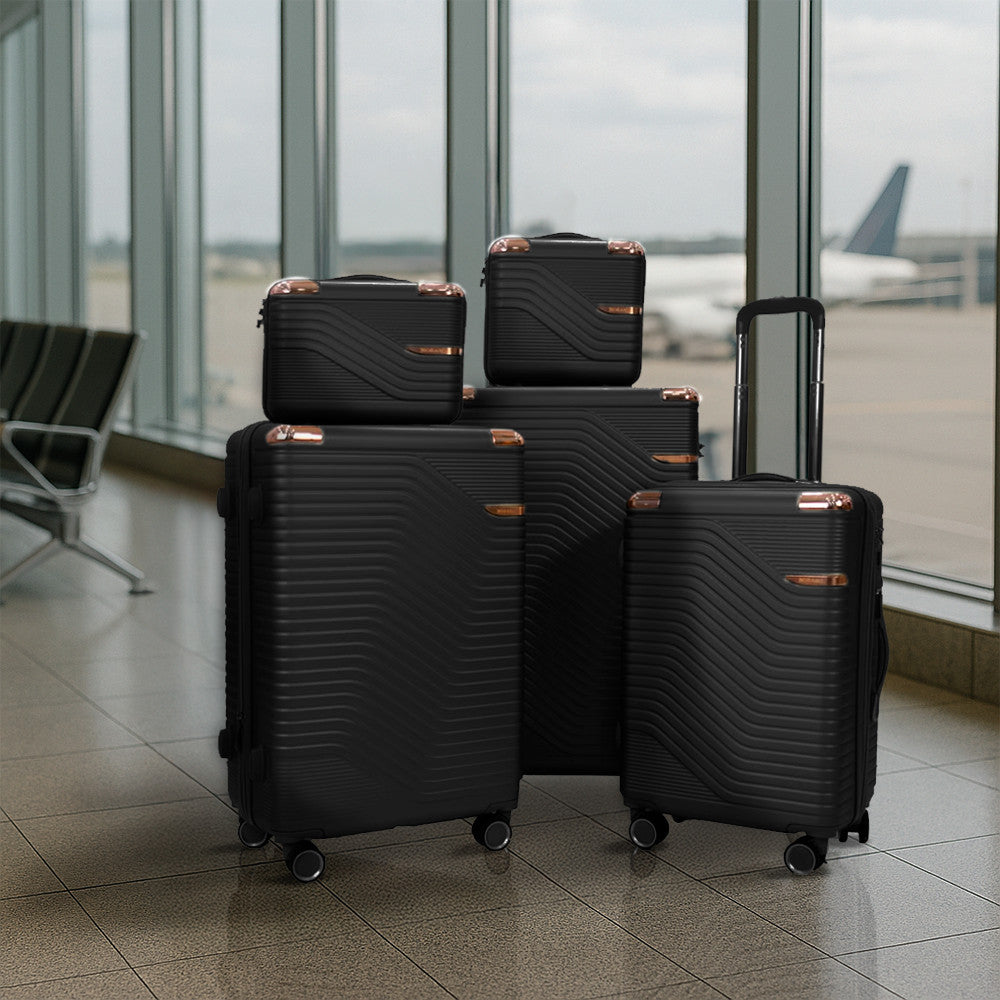 TraveLux Urban kabinbőrönd keményfedeles levehető kerékkel 50x40x20 cm fekete