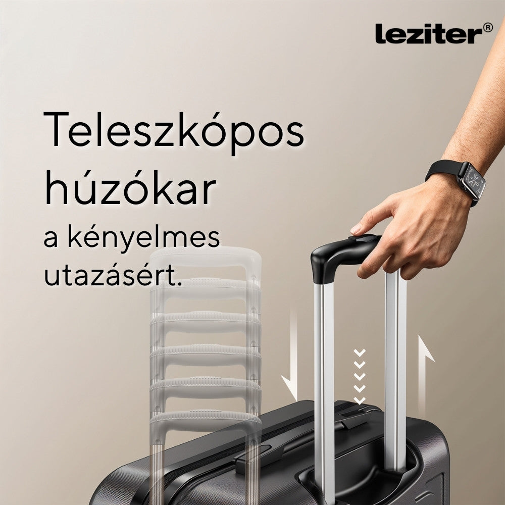 TraveLux Urban nagy bőrönd keményfedeles 76x50x29 cm fekete