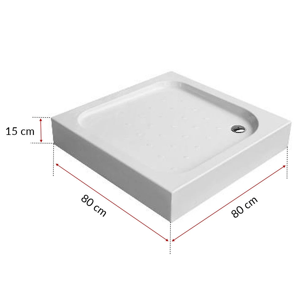 Klonberg 8x8 cm-es szögletes akril zuhanytálca_4