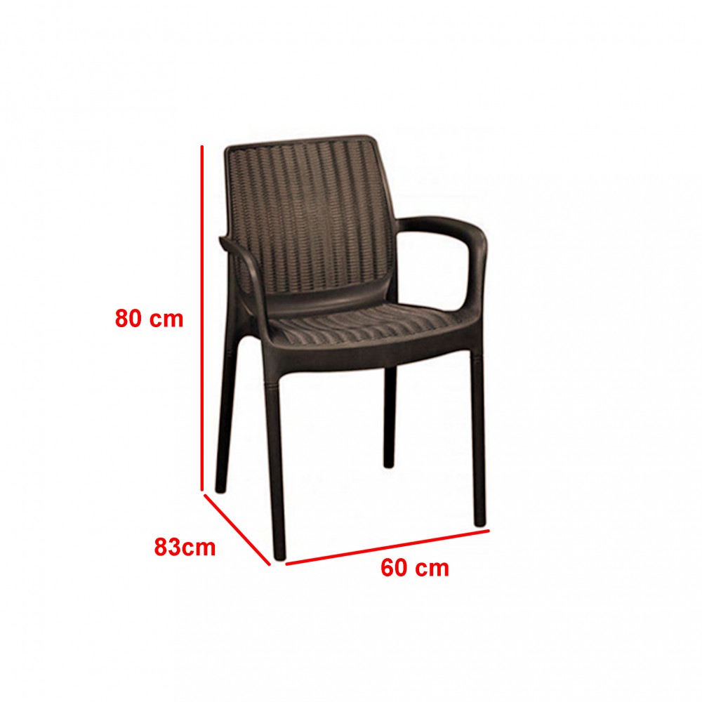 Balty kerti bútor garnitúra, whiskey barna színben