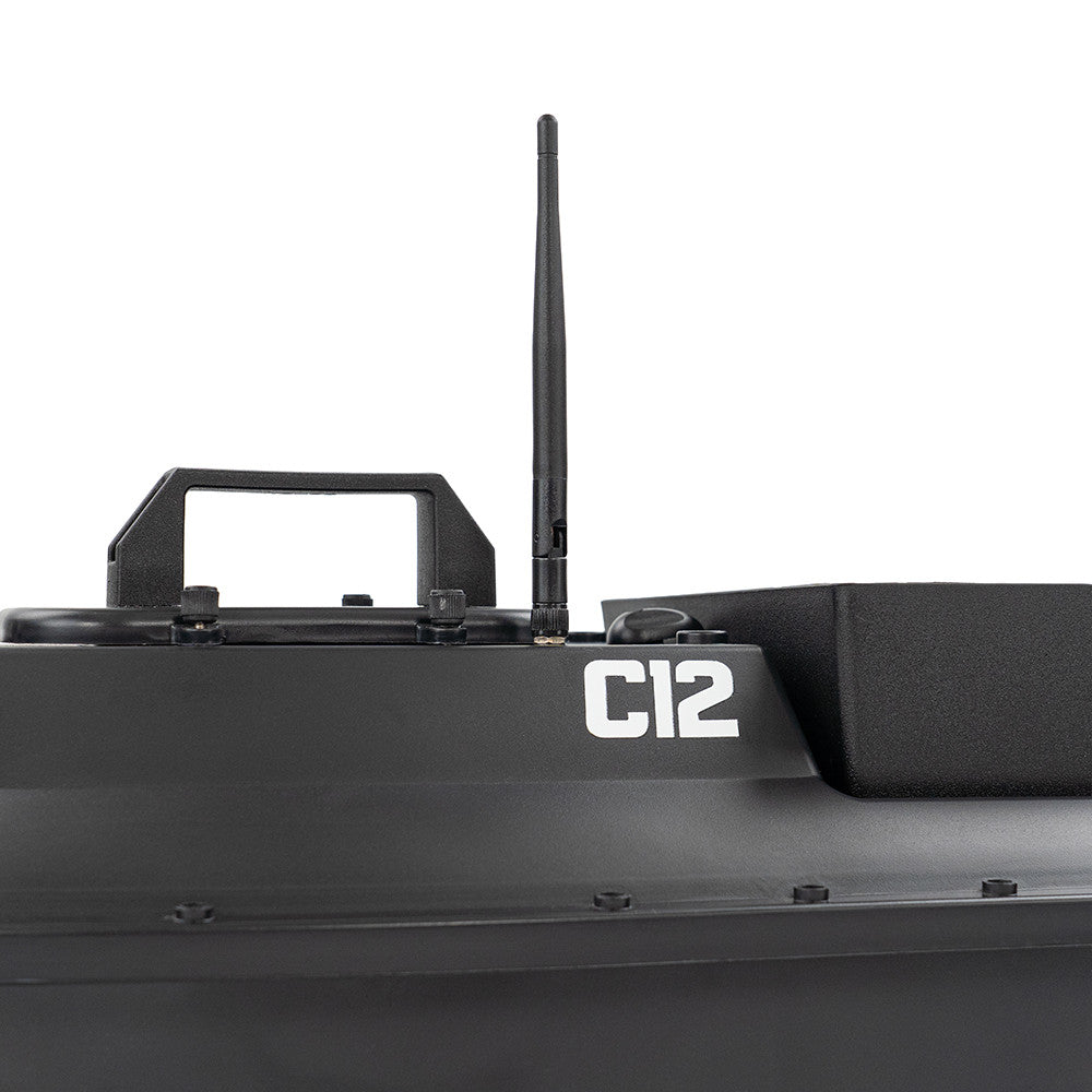 Etetőhajó C12 GPS hátrakidobós fekete