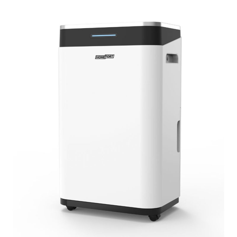 HOMEFORT HPMS20W Páramentesítő, 20 L/nap, Digitális kijelző, Gyerekzár, Időzítő, 6,5 L tartály, Telítettségjelző, Zajszint: 42 dB, Kivezethető cseppvíz