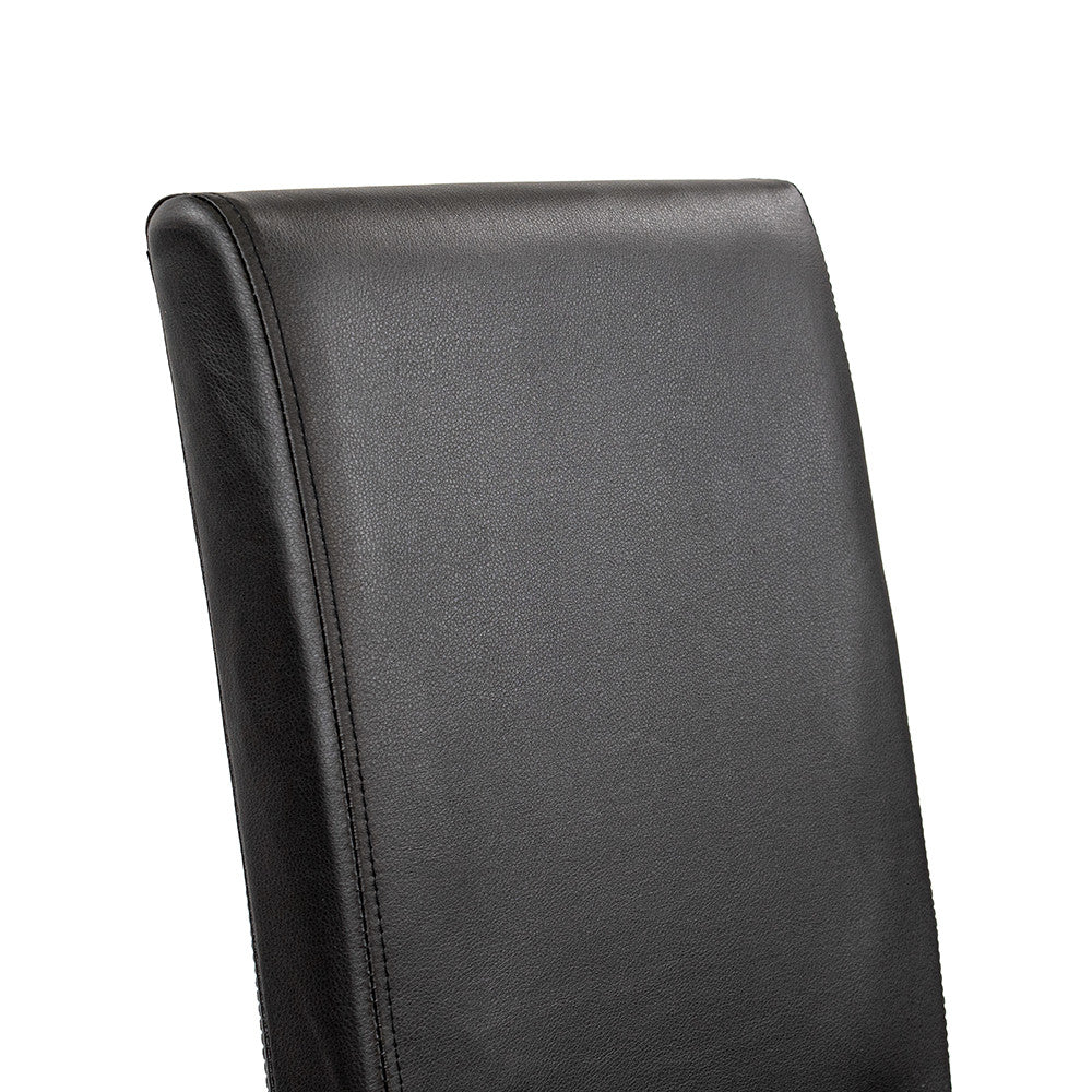 Kelly bőr étkezőszék fekete színben