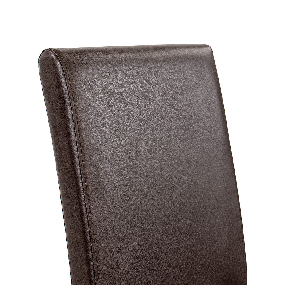 Kelly bőr étkezőszék barna színben