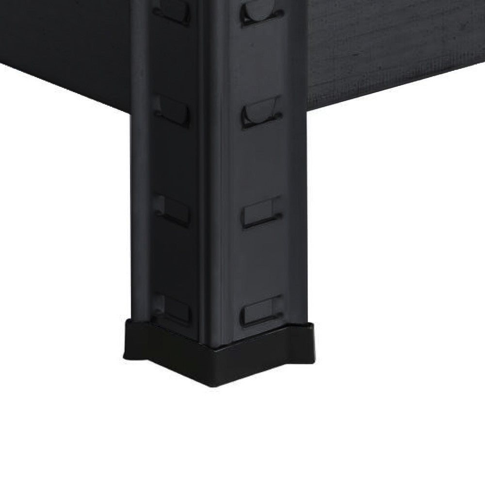 Nagy teherbírású sarokpolc 180x70x40-40 cm 175 kg fekete