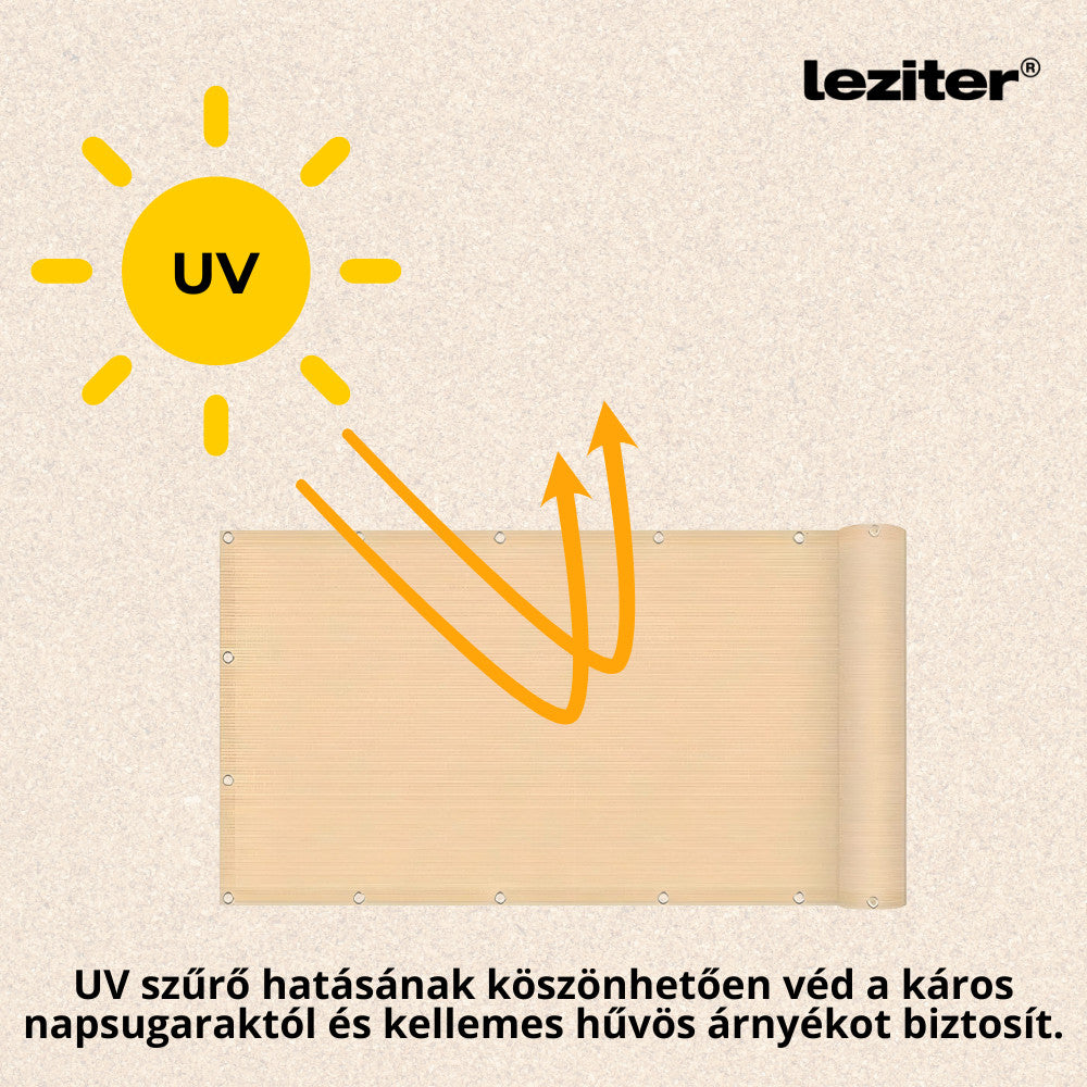 Erkély árnyékoló, belátásgátló 5 m bézs