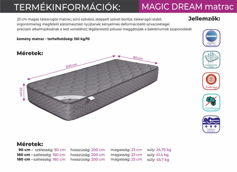 Magic Dream matrac 90/160/180cm