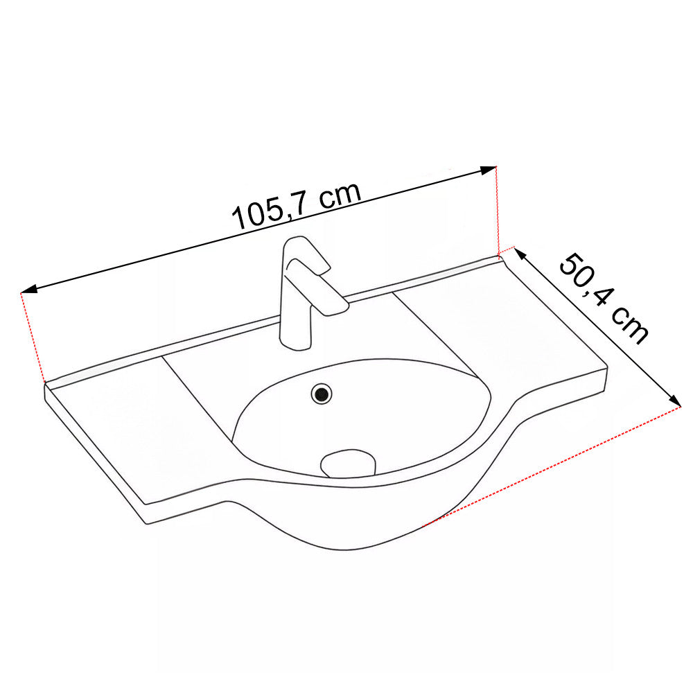 Nerva 105 komplett fürdőszobabútor fehér