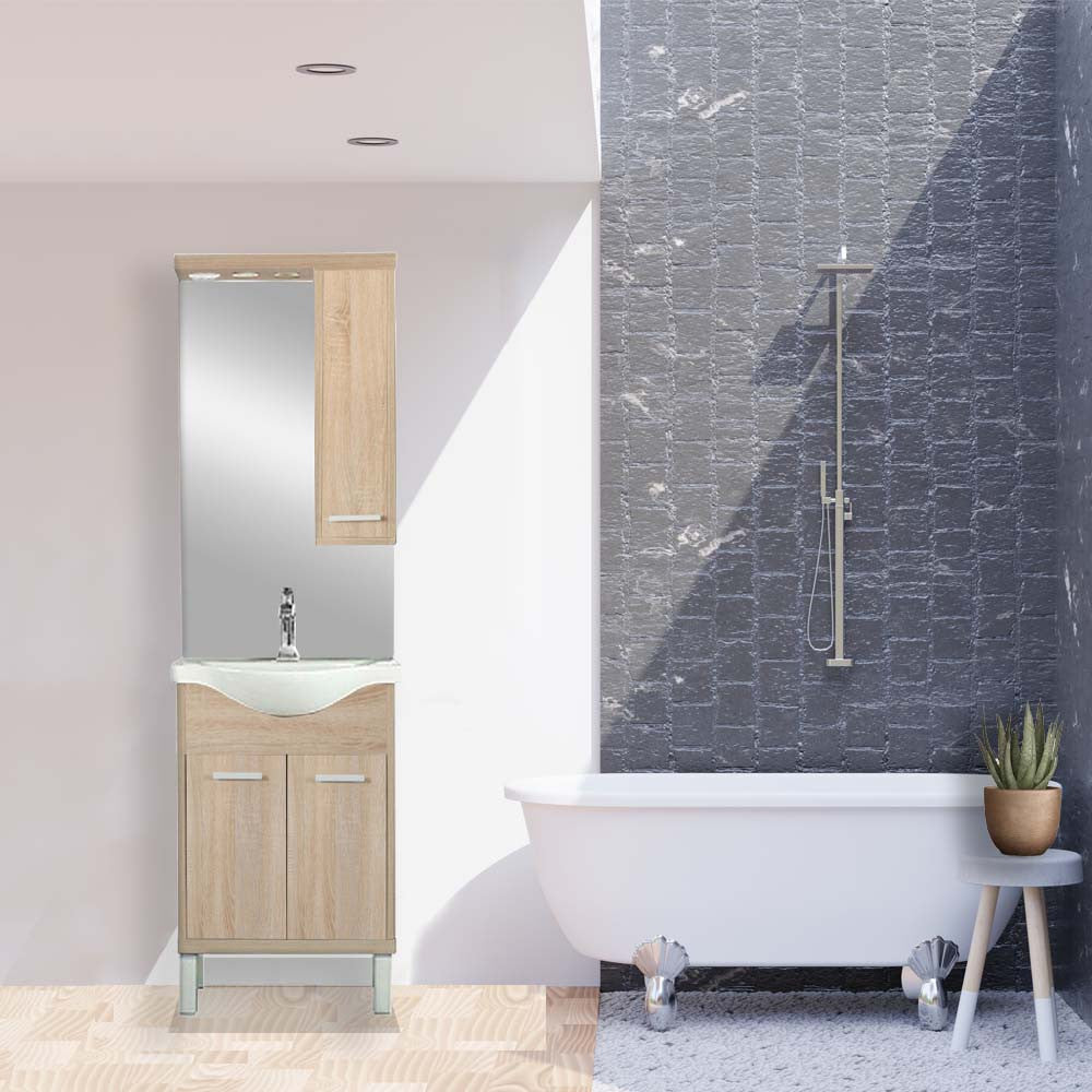 Nerva 55 komplett fürdőszobabútor, Sonoma tölgy