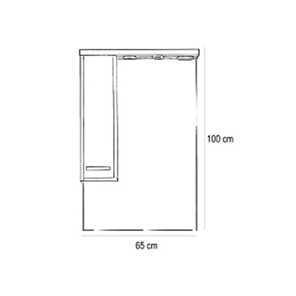 Nerva 65 komplett fürdőszobabútor fehér