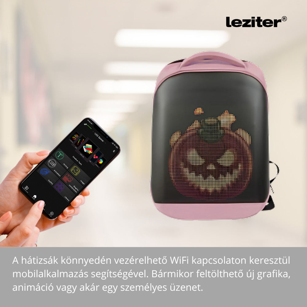 Pixa ledes okos hátizsák rózsaszín