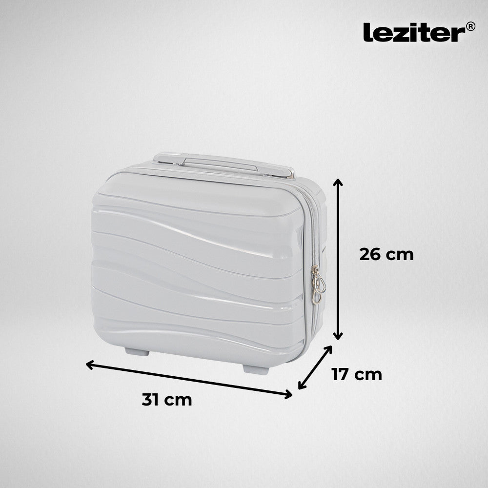 TraveLux Voyager kisméretű kézi bőrönd keményfedeles 26x31x14 cm szürke