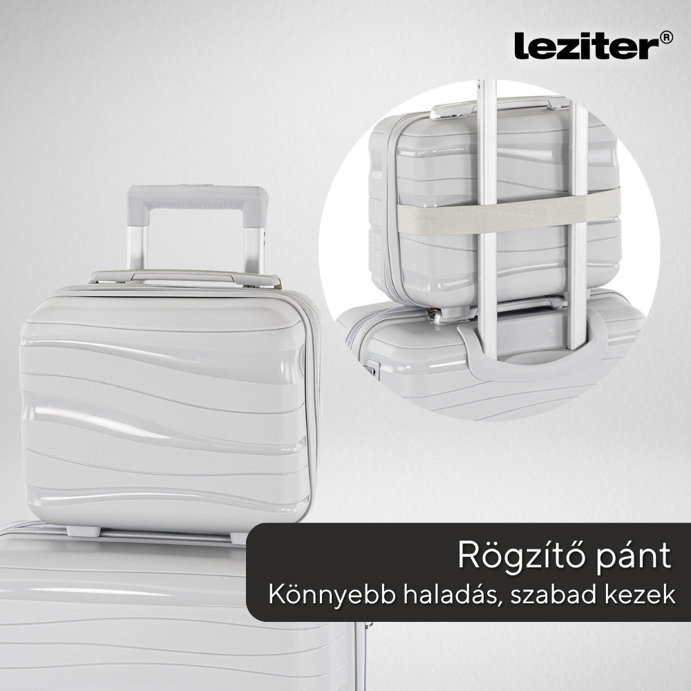 TraveLux Voyager kisméretű kézi bőrönd keményfedeles 26x31x14 cm szürke