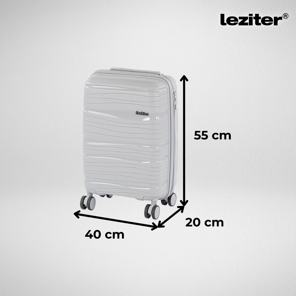 TraveLux Voyager kabinbőrönd keményfedeles levehető kerékkel 55x40x20 cm szürke