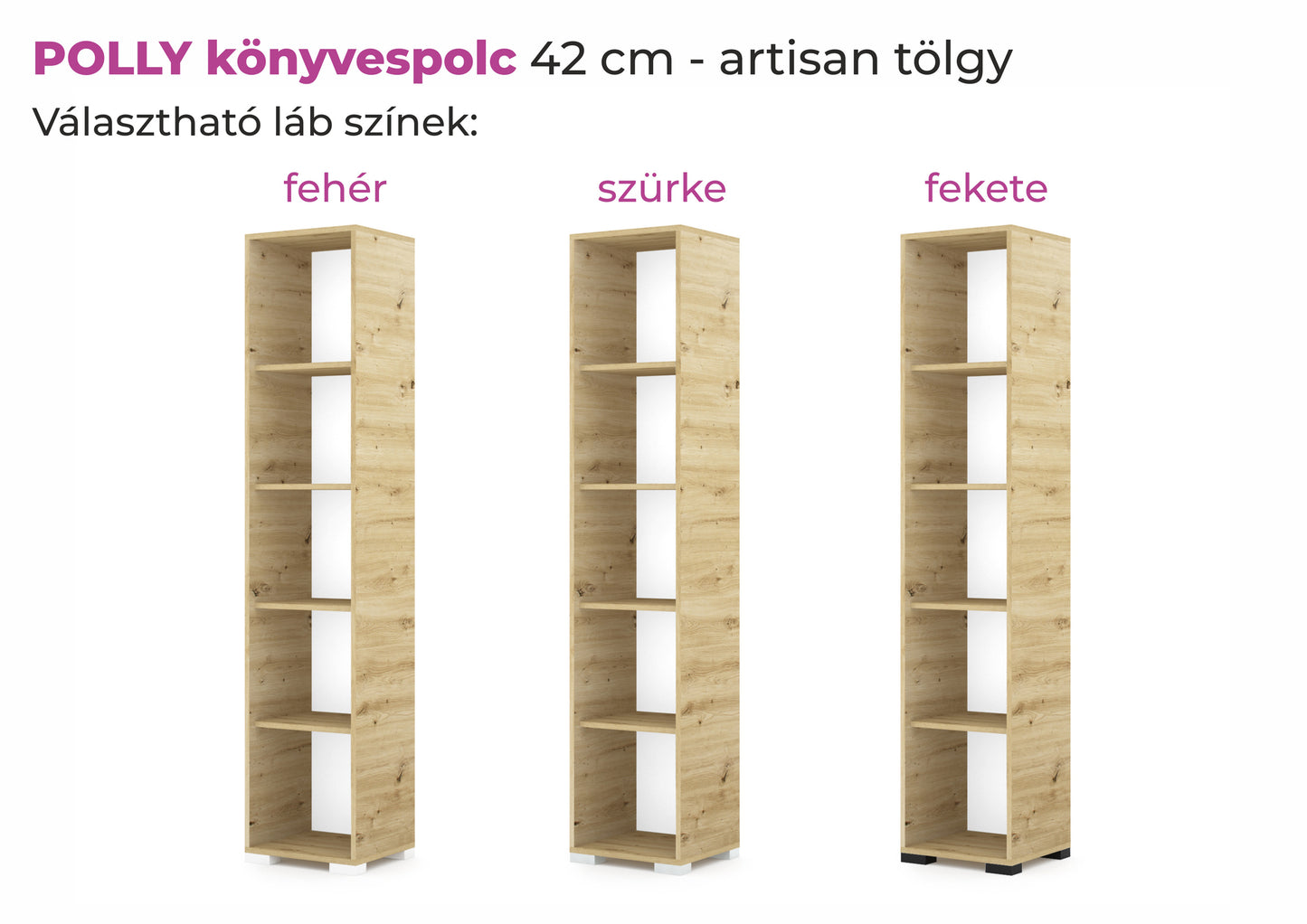 Polly könyvespolc 42 cm
