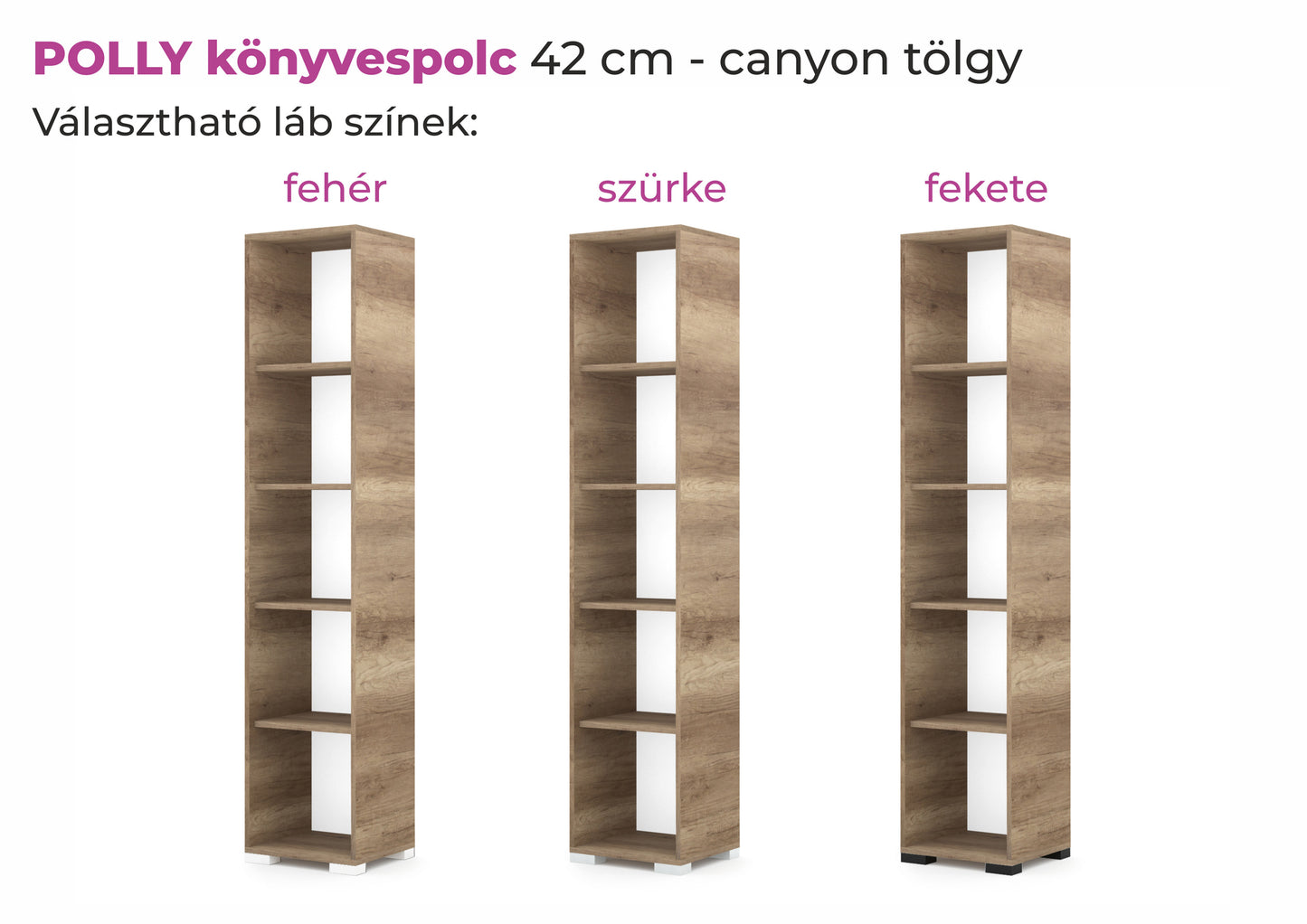 Polly könyvespolc 42 cm